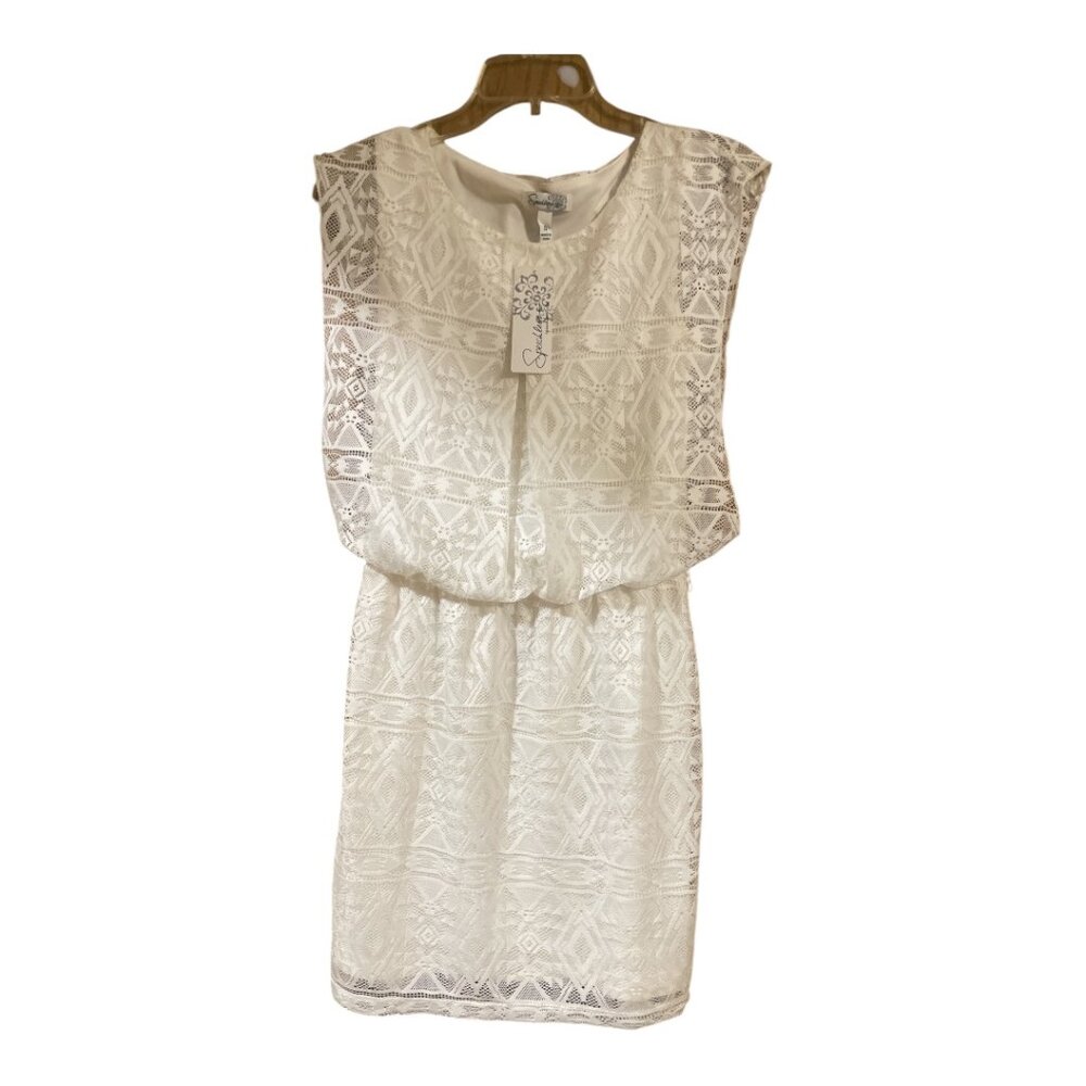 Sleeveless White Dress, Size Small